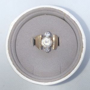 💛 14/10k Yellow Gold Vintage Custom Cocktail Ring